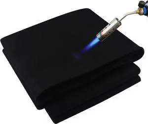 Welding Blanket Fireproof Carbon Felt Soldering Mat & Pad, 5mm Flame Retardant Fabric, Heat Shield for Brazing, Automotive Repair, Grill & Smoker, Stove Wick Roll - 20x47 Inch, 2 Pack, Black Welding Blanket Fireproof Carbon Felt Soldering Mat & Pad, 5mm Flame Retardant Fabric, Heat Shield for Brazing, Automotive Repair, Grill & Smoker, Stove Wick Roll - 20x47 Inch, 2 Pack, Black