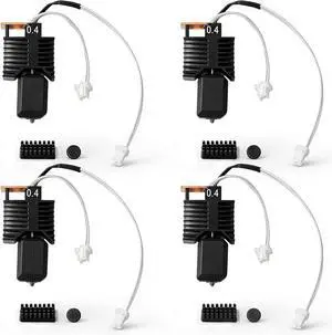 4PK 0.4 mm Hot End Compatible with Snapmaker U1 3D Printer | Integrated Heating Element, Circular Thermal Insulation Gaskets, Protective Sleeves with Thermal Insulation Pads 4PK 0.4 mm Hot End Compatible with Snapmaker U1 3D Printer | Integrated Heating Element, Circular Thermal Insulation Gaskets, Protective Sleeves with Thermal Insulation Pads