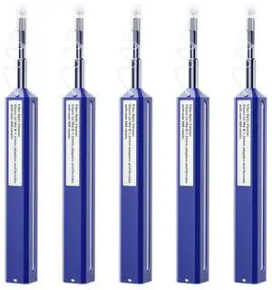 Fiber Pen Cleaner for LC/MU Connectors, 1.25mm UPC/ Ferrule Cleaner, One-Push Fiber Optic Cleaning Tool with Extendable Probe (2.38 to 3.63), 800+ Cleans per Unit, Anti-Static - 5 Pack Fiber Pen Cleaner for LC/MU Connectors, 1.25mm UPC/ Ferrule Cleaner, One-Push Fiber Optic Cleaning Tool with Extendable Probe (2.38 to 3.63), 800+ Cleans per Unit, Anti-Static - 5 Pack