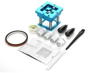 BGA Stencil Reballing Holder Station Kit,Aluminum Alloy Universal BGA Reballing Station Solder Rework Kit with Handles+Stencils+Balls Kit BGA Stencil Reballing Holder Station Kit,Aluminum Alloy Universal BGA Reballing Station Solder Rework Kit with Handles+Stencils+Balls Kit