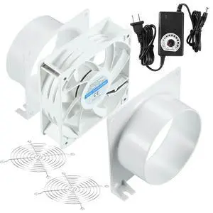 4 Inch DC12V Axial Exhaust Fan, White | 3000RPM, Dual Ball Bearings, Air Exhaust Fume Smoke Extractor, For DIY Soldering, For 3D Laser, For Paint Booth 4 Inch DC12V Axial Exhaust Fan, White | 3000RPM, Dual Ball Bearings, Air Exhaust Fume Smoke Extractor, For DIY Soldering, For 3D Laser, For Paint Booth