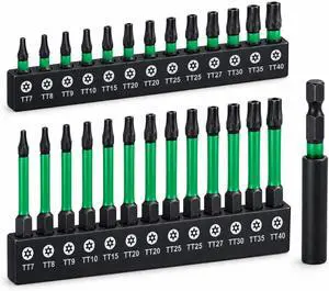 27PCS Security Torx Bit Set, 1 & 2-Inch Magnetic, Impact-Ready | Tamper-Resistant Center Holes, 1/4 in Hex Shanks, Shock-Resistant Alloy Steel, Magnetic Tips, Allen Wrench Drill Bit Set 27PCS Security Torx Bit Set, 1 & 2-Inch Magnetic, Impact-Ready | Tamper-Resistant Center Holes, 1/4 in Hex Shanks, Shock-Resistant Alloy Steel, Magnetic Tips, Allen Wrench Drill Bit Set