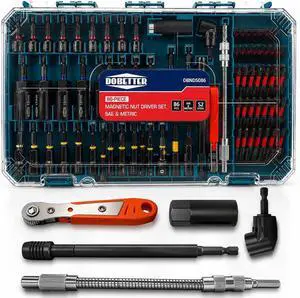 86 PCS Magnetic Impact Nut Driver Set Screwdriver Bits, Metric & SAE | 1/4" Hex Shank Impact Drill Bit S2 Steel & CRV 86 PCS Magnetic Impact Nut Driver Set Screwdriver Bits, Metric & SAE | 1/4" Hex Shank Impact Drill Bit S2 Steel & CRV