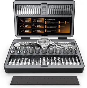 T Handle Ratchet Screwdriver Set, Upgraded 62 in 1 Magnetic Screwdriver Set | 10 Sockets & Storage Case, Ratcheting Screwdriver for Furniture, Bicycle, Electronics, Auto, DIY & Gift for Men T Handle Ratchet Screwdriver Set, Upgraded 62 in 1 Magnetic Screwdriver Set | 10 Sockets & Storage Case, Ratcheting Screwdriver for Furniture, Bicycle, Electronics, Auto, DIY & Gift for Men