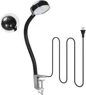 20W LED Clamp on Work Light with Metal Clip Base, 2000 Lumens 6500K 110V US Plug, Drill Press Light with Flexible Gooseneck for Work Bench, Lathe, Sewing Machine 20W LED Clamp on Work Light with Metal Clip Base, 2000 Lumens 6500K 110V US Plug, Drill Press Light with Flexible Gooseneck for Work Bench, Lathe, Sewing Machine