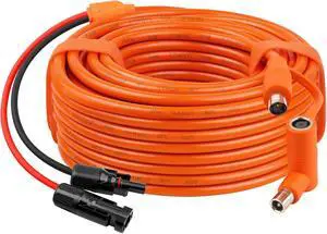 Solar Panel to DC 8mm Adapter Cable 40FT, Solar Connector to DC7909/8020 Male Plug Extension Cord, 12AWG+14AWG Tinned Copper Wire Compatible with Portable Power Station Solar Panel to DC 8mm Adapter Cable 40FT, Solar Connector to DC7909/8020 Male Plug Extension Cord, 12AWG+14AWG Tinned Copper Wire Compatible with Portable Power Station