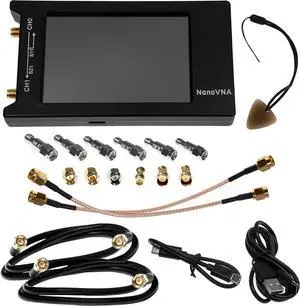 Nooelec NanoVNA-H 4 Premium Bundle - Vector Network Analyzer Kit from Authorized Distributor with 50kHz-1.5GHz+ Portable VNA (4" LCD), EMI Shielding, Calibration Kit, 6pc Attenuator Kit and Much More! Nooelec NanoVNA-H 4 Premium Bundle - Vector Network Analyzer Kit from Authorized Distributor with 50kHz-1.5GHz+ Portable VNA (4" LCD), EMI Shielding, Calibration Kit, 6pc Attenuator Kit and Much More!
