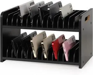 30-Grid Wooden Cell Phone Holder stand with 1-30 Number Stickers, Black | Cell Phone Storage, Adjustable Multiple Rack Caddy Organizer Box for Classroom Office Desktop 30-Grid Wooden Cell Phone Holder stand with 1-30 Number Stickers, Black | Cell Phone Storage, Adjustable Multiple Rack Caddy Organizer Box for Classroom Office Desktop