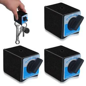 3 Pcs 8T Magnetic Base Holder Bed On/Off Switch, M8 x 1.25 Tapped Hole, 132 Lbs Holding Power, 2.7 x 2.2 x 2 Inch, Switchable Base Stand, Adjustment Arm, for Indicator Usage 3 Pcs 8T Magnetic Base Holder Bed On/Off Switch, M8 x 1.25 Tapped Hole, 132 Lbs Holding Power, 2.7 x 2.2 x 2 Inch, Switchable Base Stand, Adjustment Arm, for Indicator Usage