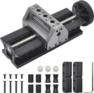 ARROWMAX Precision Double-Ended Mini Bench Vise Aluminum Drill Press Vise | Aerospace-grade Aluminum Alloy and CNC Machined, Enhance and Stability for Crafts, Jewelry Making, Modeling, DIY, Repairs ARROWMAX Precision Double-Ended Mini Bench Vise Aluminum Drill Press Vise | Aerospace-grade Aluminum Alloy and CNC Machined, Enhance and Stability for Crafts, Jewelry Making, Modeling, DIY, Repairs