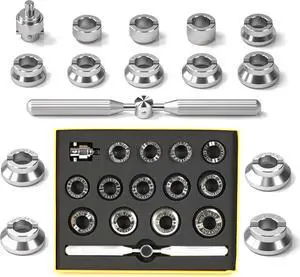 Watch Back Remover Tool, 5537 Watch Case Back Opener Tools, Heavy Duty Alloy Steel Watch Repair Tools Kit Fit for Rolex Tudor with 13PCS Precision Dies 18.5mm-36.5mm Watch Back Remover Tool, 5537 Watch Case Back Opener Tools, Heavy Duty Alloy Steel Watch Repair Tools Kit Fit for Rolex Tudor with 13PCS Precision Dies 18.5mm-36.5mm