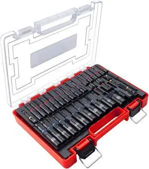 34-Piece Impact Driver Bit Set, Magnetic Impact Nut Driver Set | Magnetic, SAE & Metric, Deep Impact Nut Drivers, Impact Socket Adapters & Wing Nut Driver, Bit Extension with Storage Case 34-Piece Impact Driver Bit Set, Magnetic Impact Nut Driver Set | Magnetic, SAE & Metric, Deep Impact Nut Drivers, Impact Socket Adapters & Wing Nut Driver, Bit Extension with Storage Case