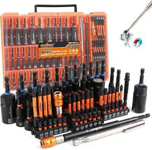 Upgraded 79-Piece Magnetic Impact Nut Driver Set, Metric & SAE with 3LB Magnetic Pickup Tool, Socket Adapters, Wing Nut Driver, Universal Sockets, Quick-Change Bit Holder & Extensions, Power Bits Upgraded 79-Piece Magnetic Impact Nut Driver Set, Metric & SAE with 3LB Magnetic Pickup Tool, Socket Adapters, Wing Nut Driver, Universal Sockets, Quick-Change Bit Holder & Extensions, Power Bits