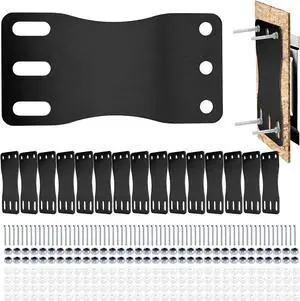 16 Pack E Track Plate Installation Kit E-Track Plate Black Rail Mounting Back Plate Installation Kit with Bolts, Nuts, and Washers 16 Pack E Track Plate Installation Kit E-Track Plate Black Rail Mounting Back Plate Installation Kit with Bolts, Nuts, and Washers