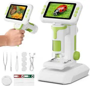1600X Microscope for Kids, 1080P 4.0" Digital Screen Kids Microscopes with Slides Kit, Educational Science Toys for Christmas Birthday Gifts for 3-14 Year Old Children Students 1600X Microscope for Kids, 1080P 4.0" Digital Screen Kids Microscopes with Slides Kit, Educational Science Toys for Christmas Birthday Gifts for 3-14 Year Old Children Students