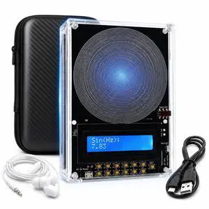 Frequency Generator for Healing, 7.83 Hz Schumann Resonance Generator | Adjustable output pairs with ultra-soft acoustic earphones and a storage case for relaxation, meditation, focus, and travel Frequency Generator for Healing, 7.83 Hz Schumann Resonance Generator | Adjustable output pairs with ultra-soft acoustic earphones and a storage case for relaxation, meditation, focus, and travel