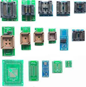 16pcs Universal Adapter Scoket Compatible with Xgecu T48 T56 RT809H RT809F EZP MCU Test Socket Programming Adapter ic chip avr Programmer 16pcs Universal Adapter Scoket Compatible with Xgecu T48 T56 RT809H RT809F EZP MCU Test Socket Programming Adapter ic chip avr Programmer