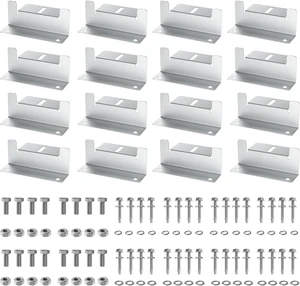 16-PCS Lightweight Aluminum Alloy Solar Panel Z Mounting Brackets Corrosion-Free for RVs, Trailers, Vans, Yachts & Off-Grid Roof Installation 16-PCS Lightweight Aluminum Alloy Solar Panel Z Mounting Brackets Corrosion-Free for RVs, Trailers, Vans, Yachts & Off-Grid Roof Installation