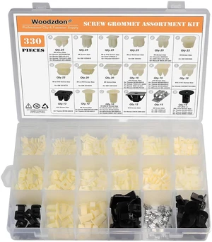 330pcs Grille, Headlight Bezel Nylon Nut #6#8#10 Screw Grommet Assortment 330pcs Grille, Headlight Bezel Nylon Nut #6#8#10 Screw Grommet Assortment