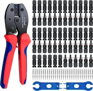 60-PCS Solar Crimper Tool Kit for Solar Panel Connectors 60-PCS Solar Crimper Tool Kit for Solar Panel Connectors