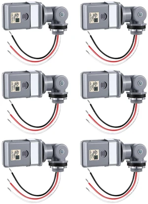 6 Pack 120VAC 50/60 Hz Photocell Sensor for Outdoor Lights 6 Pack 120VAC 50/60 Hz Photocell Sensor for Outdoor Lights