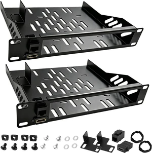 2-Pack 10-Inch 1U Mini PC Rack Mount Shelf for Micro OptiPlex MFF, ThinkCentre & HP Desktop Mini, with RJ45 CAT6 & HDMI Ports 2-Pack 10-Inch 1U Mini PC Rack Mount Shelf for Micro OptiPlex MFF, ThinkCentre & HP Desktop Mini, with RJ45 CAT6 & HDMI Ports