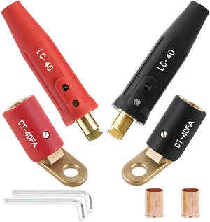 2-Set CT-40FA Welding Terminals & LC-40 Male Cable Connectors 2-Set CT-40FA Welding Terminals & LC-40 Male Cable Connectors