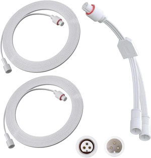 2 Set 16FT Permanent Outdoor Lights Extension Cable with Y-Splitter for Govee,IP68 Waterproof Extension Cord 3 Pin Power CordCompatible with Go-vee H706A H706B H706C, H705D H705E H705F 2 Set 16FT Permanent Outdoor Lights Extension Cable with Y-Splitter for Govee,IP68 Waterproof Extension Cord 3 Pin Power CordCompatible with Go-vee H706A H706B H706C, H705D H705E H705F