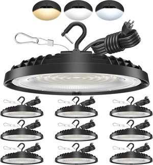 150W UFO LED High Bay Light, Adjustable Wattage&Color Temperature 10 Pack 150W UFO LED High Bay Light, Adjustable Wattage&Color Temperature 10 Pack