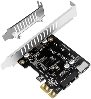 PCI-E 1X to USB 3.2 GEN1 Type-E Front Panel Header and 19PIN Port USB Expainsion Card, 5Gbps USB PCI-e Card to Type-E (A Key) + 20PIN Front Panel Connector Riser Card for Windows 11/10/8/7/XP/Vista PCI-E 1X to USB 3.2 GEN1 Type-E Front Panel Header and 19PIN Port USB Expainsion Card, 5Gbps USB PCI-e Card to Type-E (A Key) + 20PIN Front Panel Connector Riser Card for Windows 11/10/8/7/XP/Vista