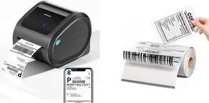 D520BT Bluetooth Thermal Label Printer 4x6 for Small Business&100Pcs Transparent Thermal LabelsWaterproof Thermal Stickers for Small Business DIY Coffee Bean&Bread Ingredients Labels D520BT Bluetooth Thermal Label Printer 4x6 for Small Business&100Pcs Transparent Thermal LabelsWaterproof Thermal Stickers for Small Business DIY Coffee Bean&Bread Ingredients Labels