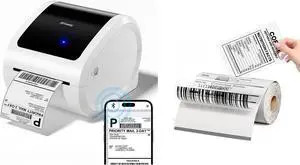 D520BT Bluetooth Shipping Label Printer 4x6&100Pcs Transparent Thermal Labels Self-Adhesive Waterproof Thermal Stickers for Small Business DIY Coffee Bean D520BT Bluetooth Shipping Label Printer 4x6&100Pcs Transparent Thermal Labels Self-Adhesive Waterproof Thermal Stickers for Small Business DIY Coffee Bean