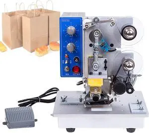 Electric Thermal Ribbon Marking Machine,Automatic Ribbon Coding Machine,Commercial Monochrome Thermal Printer Desktop,for Plastic Bag Printing Hot Foil Coding Electric Thermal Ribbon Marking Machine,Automatic Ribbon Coding Machine,Commercial Monochrome Thermal Printer Desktop,for Plastic Bag Printing Hot Foil Coding