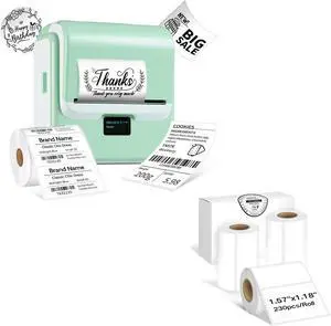 ORGSTA Label Maker Machine with Tape, T003 Thermal Label Maker, 0.8-3.15 Inch Bluetooth Label Printer with White 3 Roll Self-Adhesive 1.57'' x 1.18" Thermal Paper, Compatible with Phone & PC ORGSTA Label Maker Machine with Tape, T003 Thermal Label Maker, 0.8-3.15 Inch Bluetooth Label Printer with White 3 Roll Self-Adhesive 1.57'' x 1.18" Thermal Paper, Compatible with Phone & PC