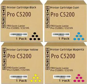 SkyPrint Pro C5200 High Yield Toner Cartridge 828422 828423 828424 828425 Toner Replacement for Ricoh Pro C5200 C5200S C5210S Printer Black Cyan Magenta Yellow SkyPrint Pro C5200 High Yield Toner Cartridge 828422 828423 828424 828425 Toner Replacement for Ricoh Pro C5200 C5200S C5210S Printer Black Cyan Magenta Yellow