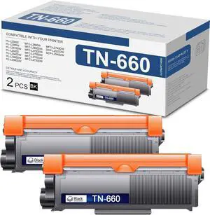 TN660 TN-660 Toner Cartridge Black High Yield Replacement for Brother TN-660 TN660 HL-L2300D HL-L2305W MFC-L2740DW MFC-L2700DW Printer Toner (2 Pack) TN660 TN-660 Toner Cartridge Black High Yield Replacement for Brother TN-660 TN660 HL-L2300D HL-L2305W MFC-L2740DW MFC-L2700DW Printer Toner (2 Pack)