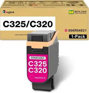 C325 Magenta Standard Capacity Toner Cartridge (with Chip) 006R04821 Replacement for Xerox C320 C325 Printer (1-Pack) C325 Magenta Standard Capacity Toner Cartridge (with Chip) 006R04821 Replacement for Xerox C320 C325 Printer (1-Pack)