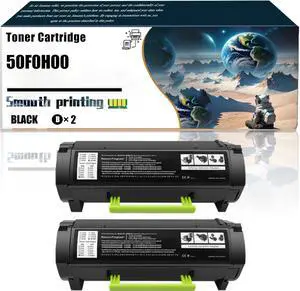 Replacement Parts Toner Cartridge 50F0H00 Compatible with Lexmark MS410dn MS415dn MS510dn MS610de MS610dn MS610dte Printers, Contains Chip and Clear Printing (2-Pack Black) Replacement Parts Toner Cartridge 50F0H00 Compatible with Lexmark MS410dn MS415dn MS510dn MS610de MS610dn MS610dte Printers, Contains Chip and Clear Printing (2-Pack Black)