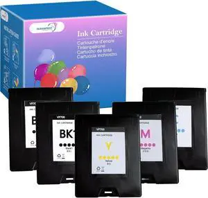 VIP Color VP700 Ink Cartridges for Memjet VP700 Use with Memjet VIPColor Label Printer for Label Printing, High Yield 65000 Pages Color 700, 5-Pack (Cyan, Magenta, Yellow, Black*2) VIP Color VP700 Ink Cartridges for Memjet VP700 Use with Memjet VIPColor Label Printer for Label Printing, High Yield 65000 Pages Color 700, 5-Pack (Cyan, Magenta, Yellow, Black*2)