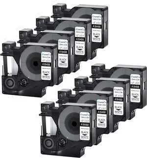 8 Pack Compatible for Dymo Rhino 18488 Black on White 12mm 1/2'' x 3m 11.5ft Flexible Nylon Label Tape for Rhino 1000 3000 4200 5000 5200 6000 3M PL200 PL300 Industrial Label Makers 8 Pack Compatible for Dymo Rhino 18488 Black on White 12mm 1/2'' x 3m 11.5ft Flexible Nylon Label Tape for Rhino 1000 3000 4200 5000 5200 6000 3M PL200 PL300 Industrial Label Makers