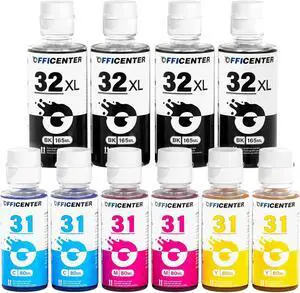 10 Pack 32XL Black Ink Bottle, 31 Ink Bottle Set Compatible for Smart Tank 5101 7301 6001 7602 5000 7001 5103 5102 Ink, Smart Tank Plus 651 551 455 457 450 Ink Refill 10 Pack 32XL Black Ink Bottle, 31 Ink Bottle Set Compatible for Smart Tank 5101 7301 6001 7602 5000 7001 5103 5102 Ink, Smart Tank Plus 651 551 455 457 450 Ink Refill