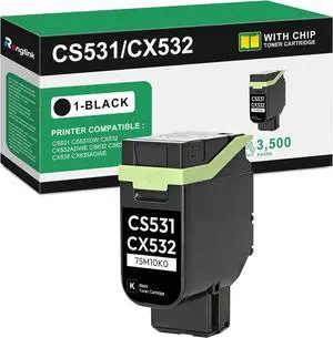 CS531 CX532 CS632 CX635 Toner Cartridge, 75M10K0 Black, 3,500 Pages CS531 CX532 CS632 CX635 Toner Cartridge, 75M10K0 Black, 3,500 Pages