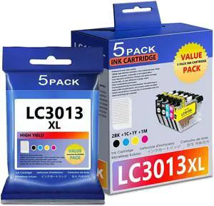 LC3013 High Yield Ink Cartridges 5-Pack (2BK/1C/1M/1Y) Replacement for LC3013 LC3011 Ink for MFC-J491DW MFC-J497DW MFC-J690DW MFC-J895DW Printer LC3013 High Yield Ink Cartridges 5-Pack (2BK/1C/1M/1Y) Replacement for LC3013 LC3011 Ink for MFC-J491DW MFC-J497DW MFC-J690DW MFC-J895DW Printer