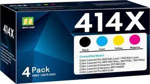 414X Toner High Yield Replacement for HP 414X 414A W2020X W2020A Compatible with Color Laser Jet Pro M454dn M454dw M479dw M479fdn M479fdw Enterprise M455dn M480f Printer Ink 414X Toner High Yield Replacement for HP 414X 414A W2020X W2020A Compatible with Color Laser Jet Pro M454dn M454dw M479dw M479fdn M479fdw Enterprise M455dn M480f Printer Ink