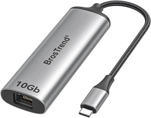 BrosTrend 10Gb USB C to Ethernet Adapter for Laptop, MacBook, PC, Low-Heat