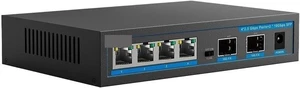 2.5G Switch 6 Ports 2.5Gbe Network Switch 4-2.5Gbps RJ45 and 2-10Gb SFP