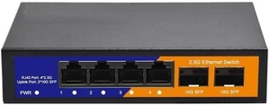 2.5G Ethernet Switch 4X 2.5G RJ45 with 2X 10G SFP Plug and Play Network Switch 2.5G Ethernet Switch 4X 2.5G RJ45 with 2X 10G SFP Plug and Play Network Switch