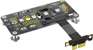 10CM M.2 NVME to PCIE X1 Extension Cable PCI Express 3.0 1X to M Key Converter Riser Board 10CM M.2 NVME to PCIE X1 Extension Cable PCI Express 3.0 1X to M Key Converter Riser Board