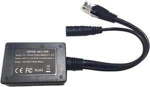 1 PCS GPOE-48V10W PoE Converter, Gigabit 12-24V Setup Up to 48V Output 1 PCS GPOE-48V10W PoE Converter, Gigabit 12-24V Setup Up to 48V Output