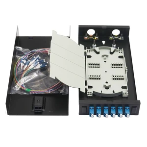 LC/UPC Duplex 6 Port Wall Mount Fiber Enclosure Box Singlemode Kit LC/UPC Duplex 6 Port Wall Mount Fiber Enclosure Box Singlemode Kit